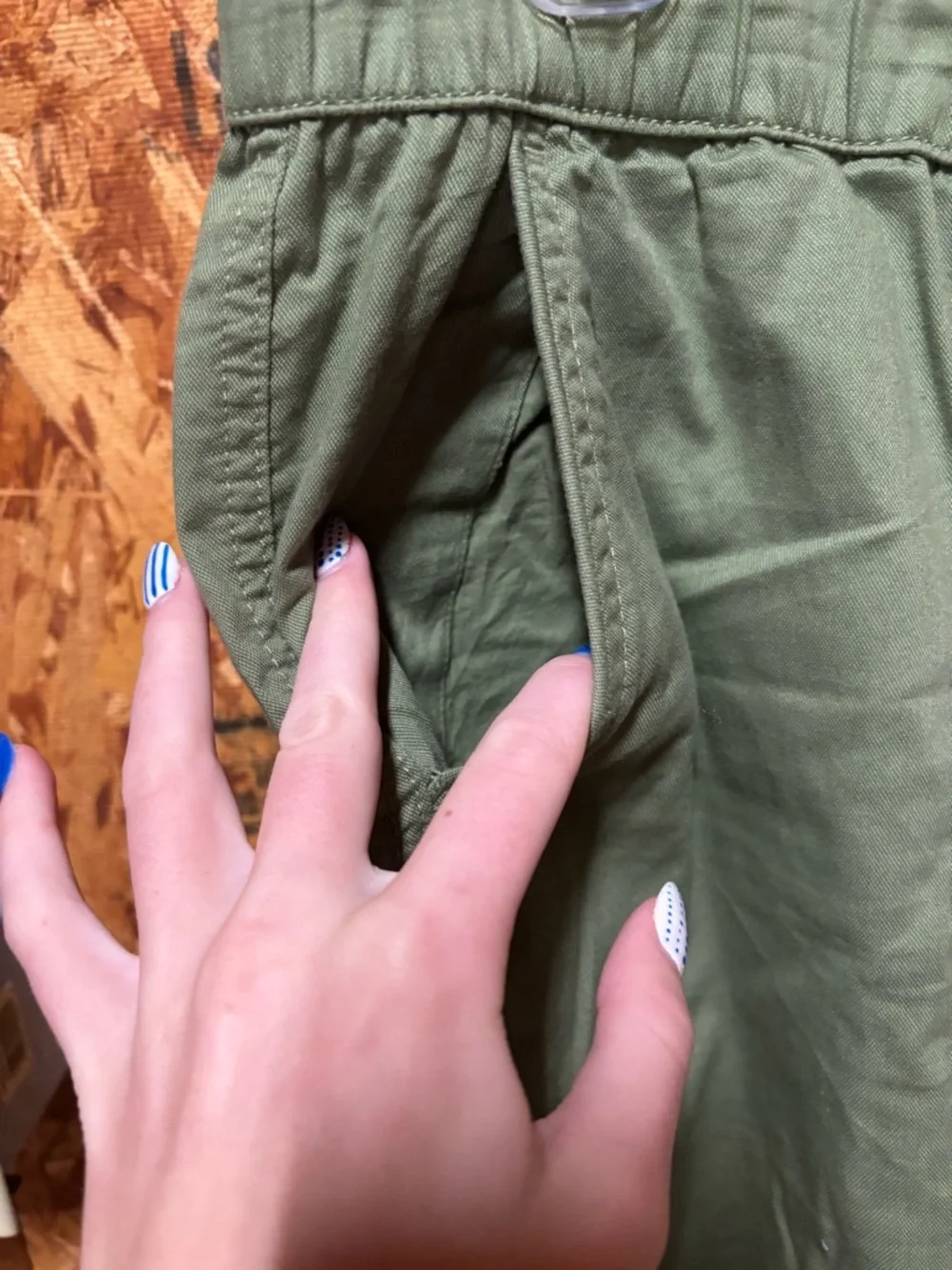 Pact Olive Drawstring Organic Cotton Lightweight Pants - Picture 4 of 6